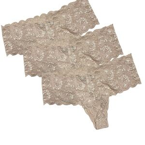 🌻NEW NWOT SET OF 3 Cosabella Never Say Never Comfie Thongs Size L/XL $75